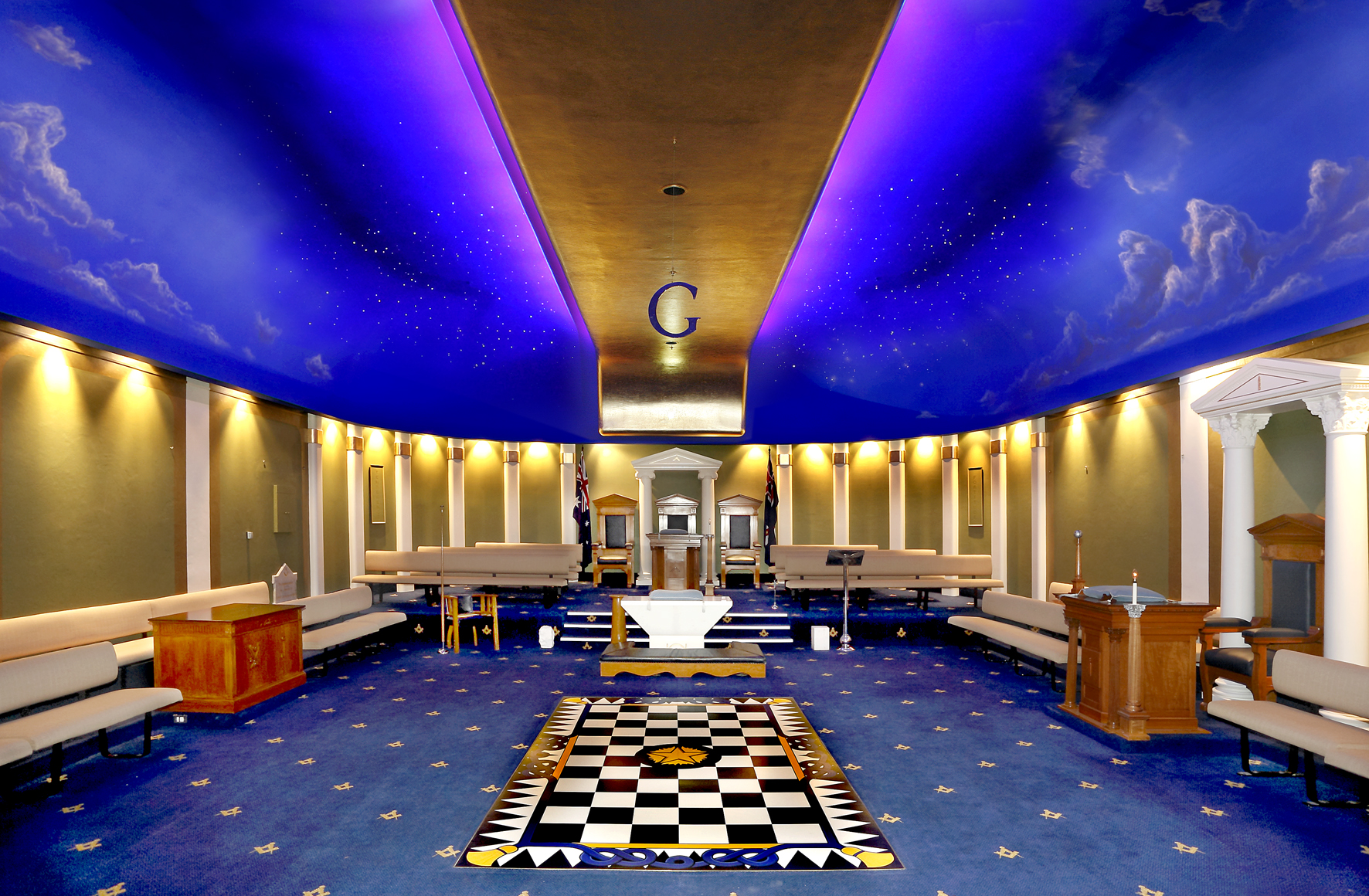 Lodge Room United Grand Lodge NSW & ACT Sydney Masonic Centre
