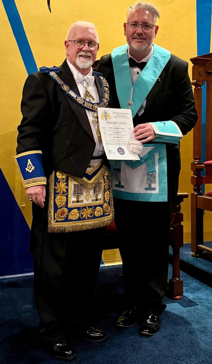 Worshipful Master Jason Haynes at the Lodge Sylvania 853 Installation